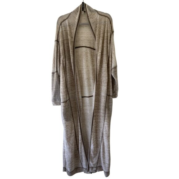 Intimatley Free People Cozy Cool Girl Long Line Cardigan Beige Tan - Picture 2 of 9